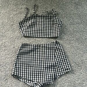 Cotton Candy LA Gingham set size small